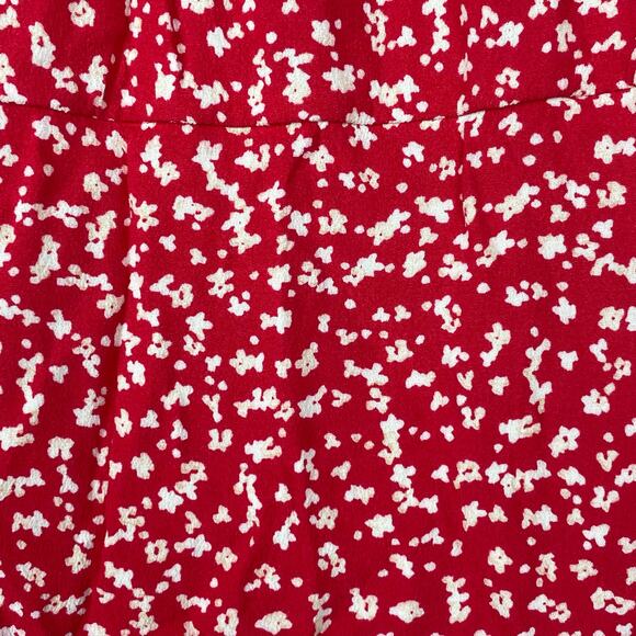 Seraphine Red Front Tie Maternity Button Up Dress Floral Size 8 - Picture 7 of 9